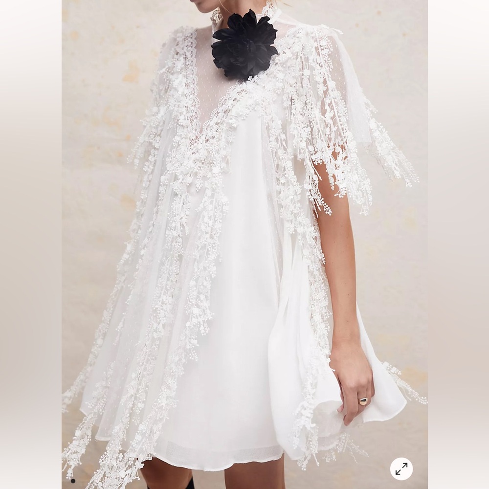 Free People Pirouette Mini Dress in White